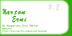 marton erni business card